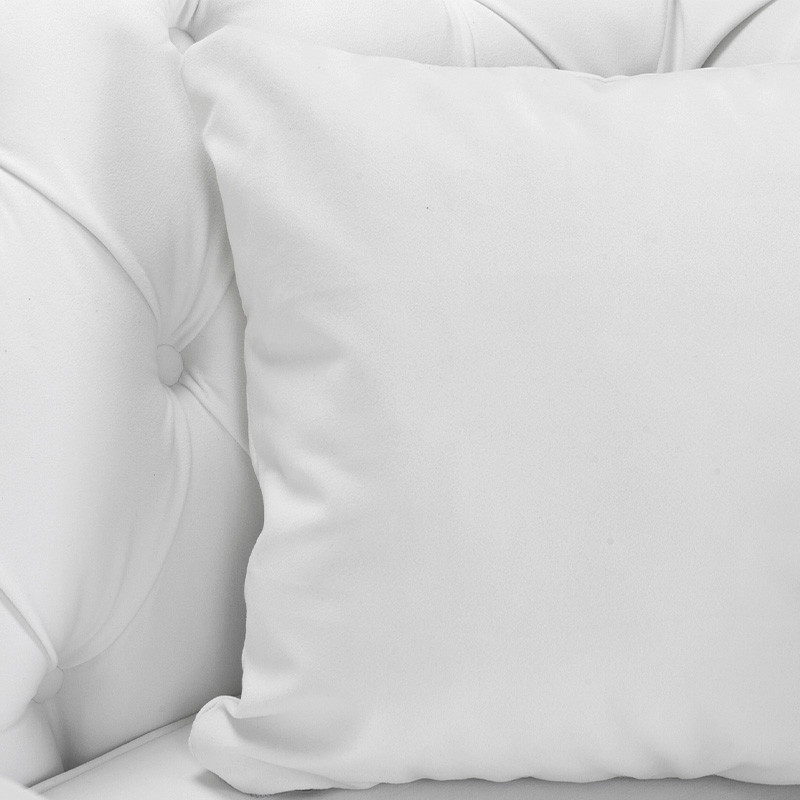 Кресло низкое с мягкой обивкой из велюра на 4-х ножках из массива березы Sophie Armchair white