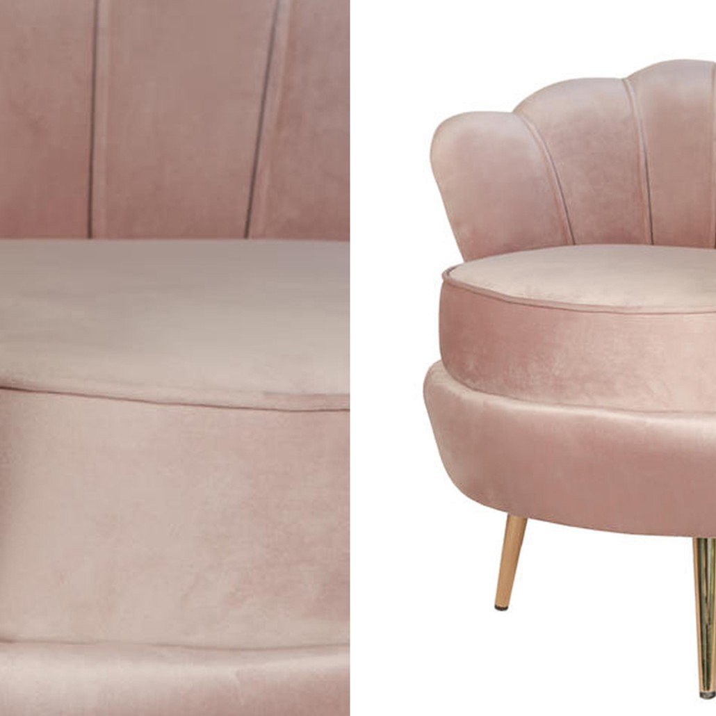 Кресло Розовый велюр Trapezium Pink velvet