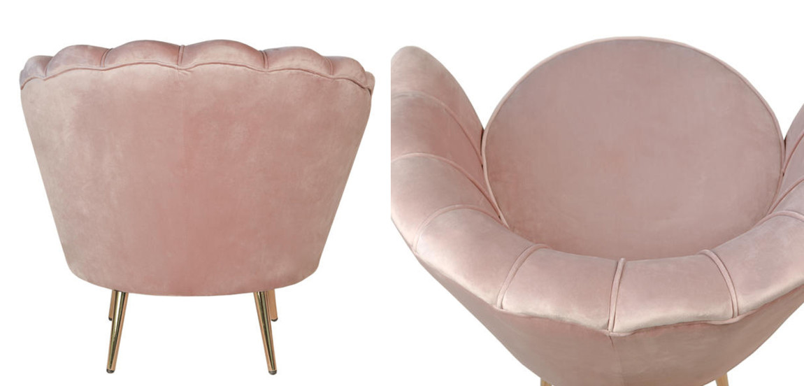 Кресло Розовый велюр Trapezium Pink velvet