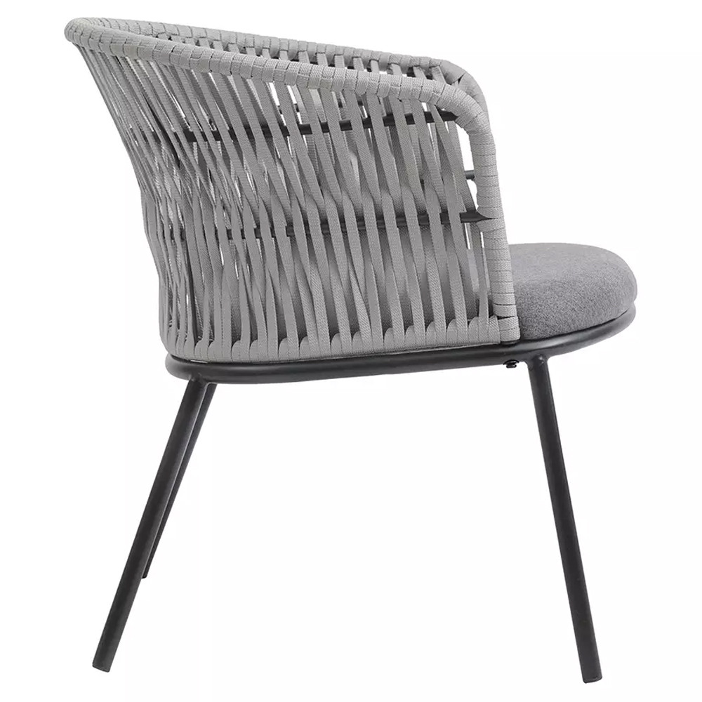 Кресло с декоративным плетением на спинке и подлокотниках Armchair Weaving