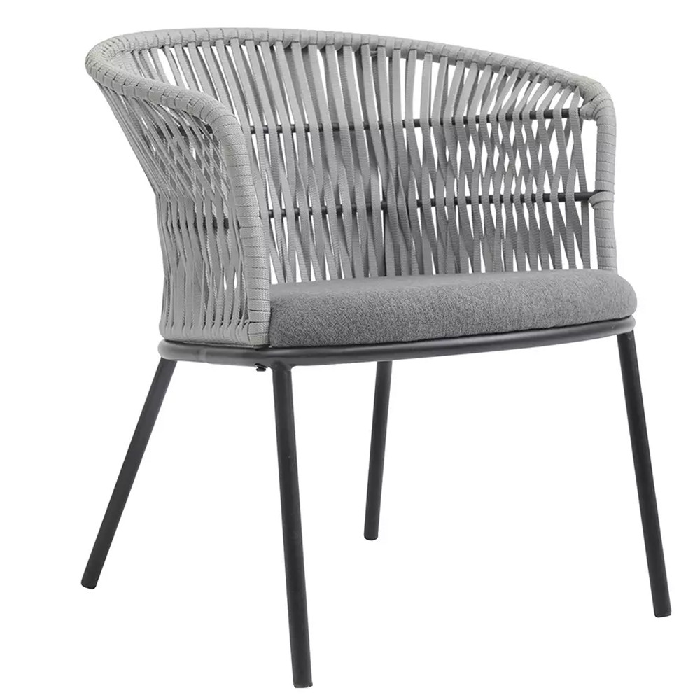 Кресло с декоративным плетением на спинке и подлокотниках Armchair Weaving