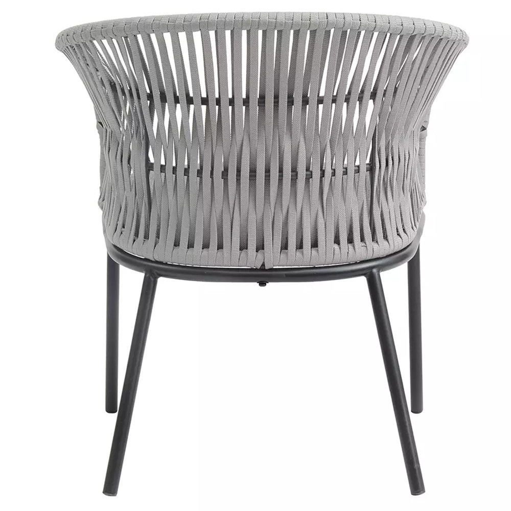Кресло с декоративным плетением на спинке и подлокотниках Armchair Weaving