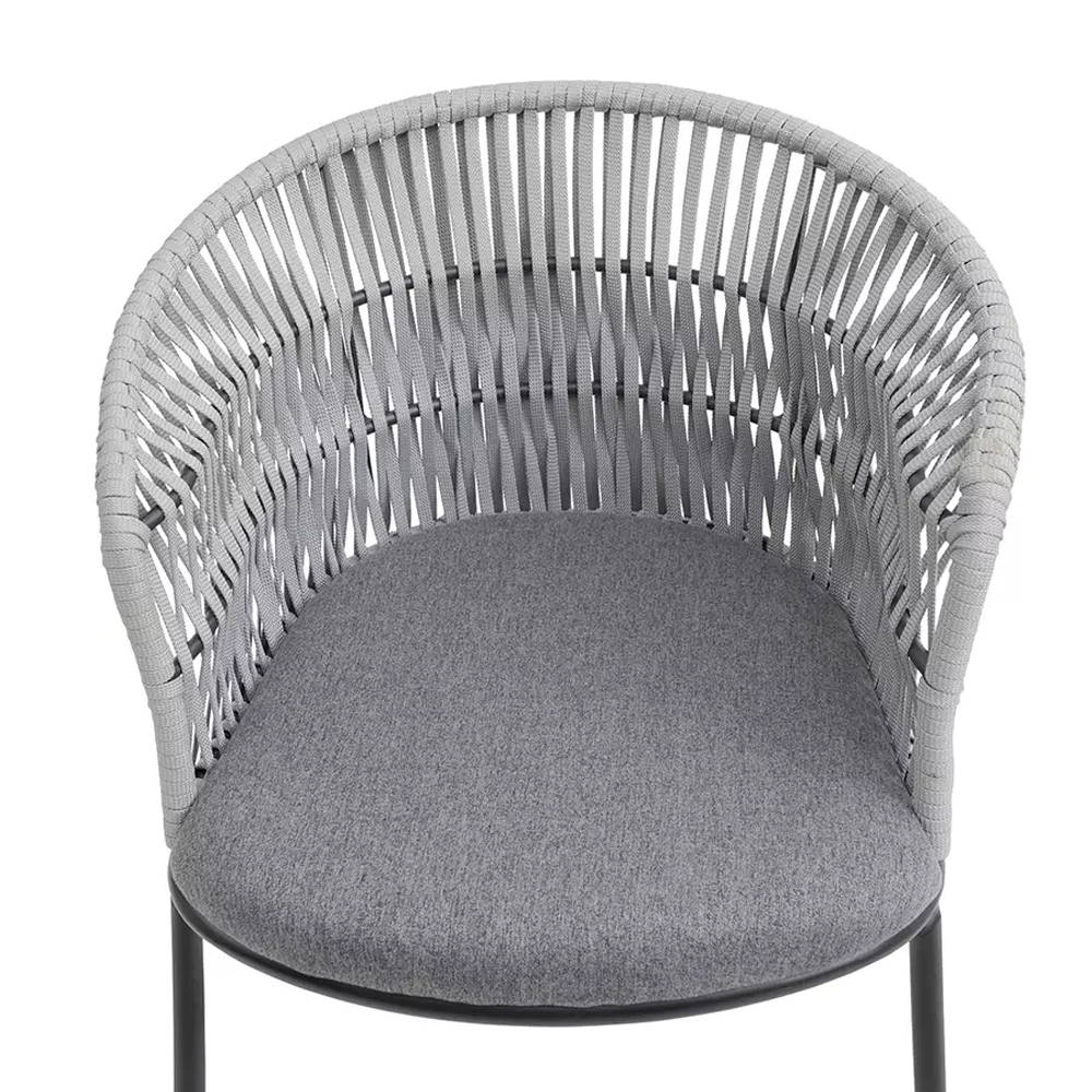 Кресло с декоративным плетением на спинке и подлокотниках Armchair Weaving