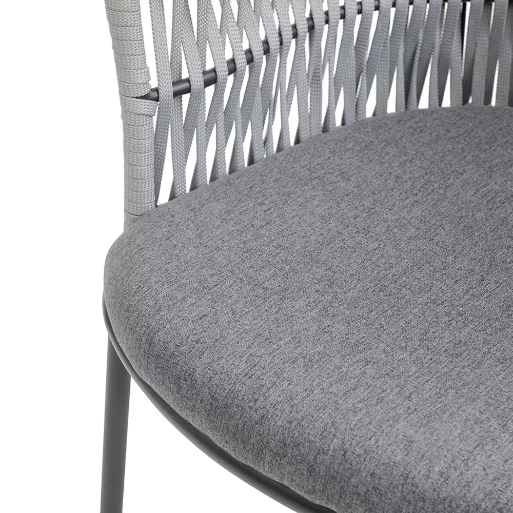 Кресло с декоративным плетением на спинке и подлокотниках Armchair Weaving