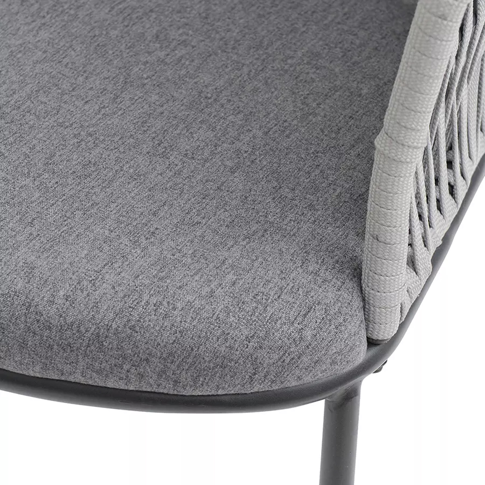 Кресло с декоративным плетением на спинке и подлокотниках Armchair Weaving
