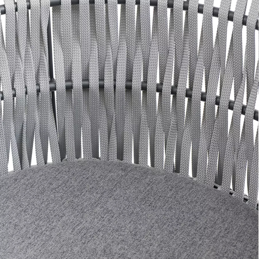 Кресло с декоративным плетением на спинке и подлокотниках Armchair Weaving