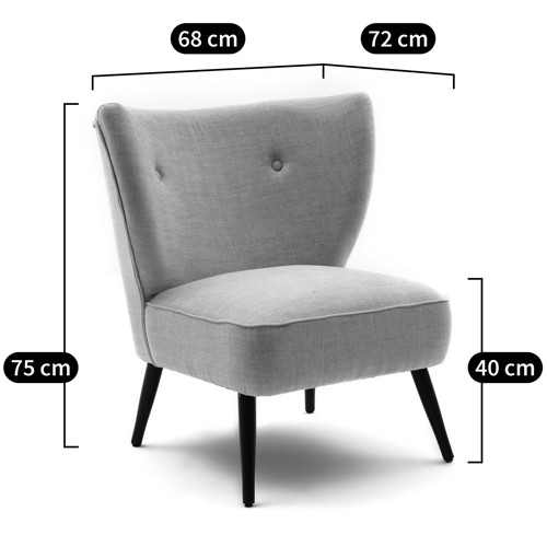 Кресло с декором бахрома Linen Fringe Chair Beige