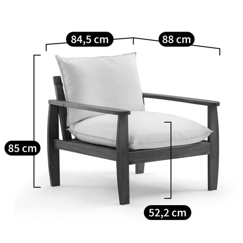 Кресло с каркасом из массива акации Melody Wooden Chair