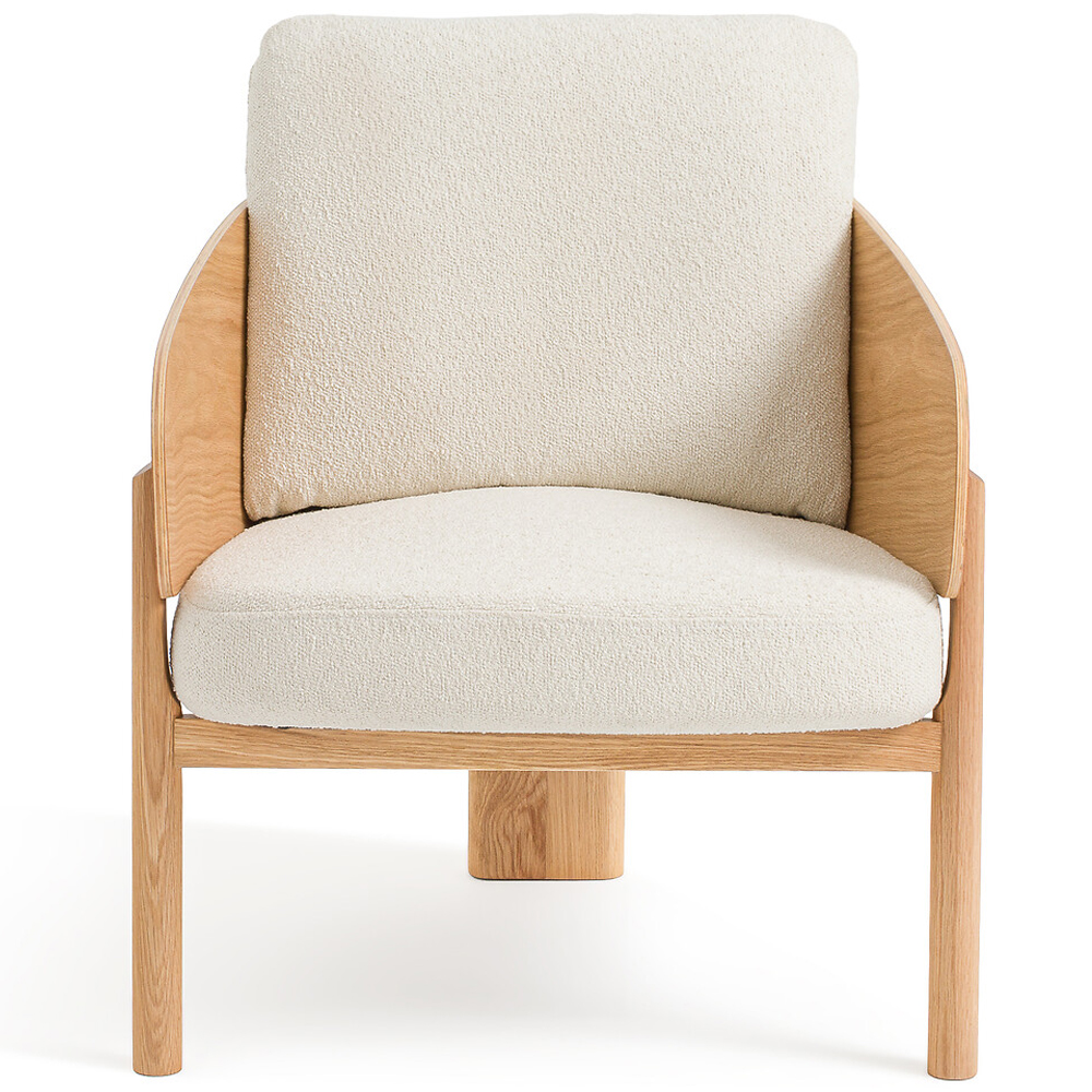 Кресло с каркасом из массива дуба Gallin Chair Boucle