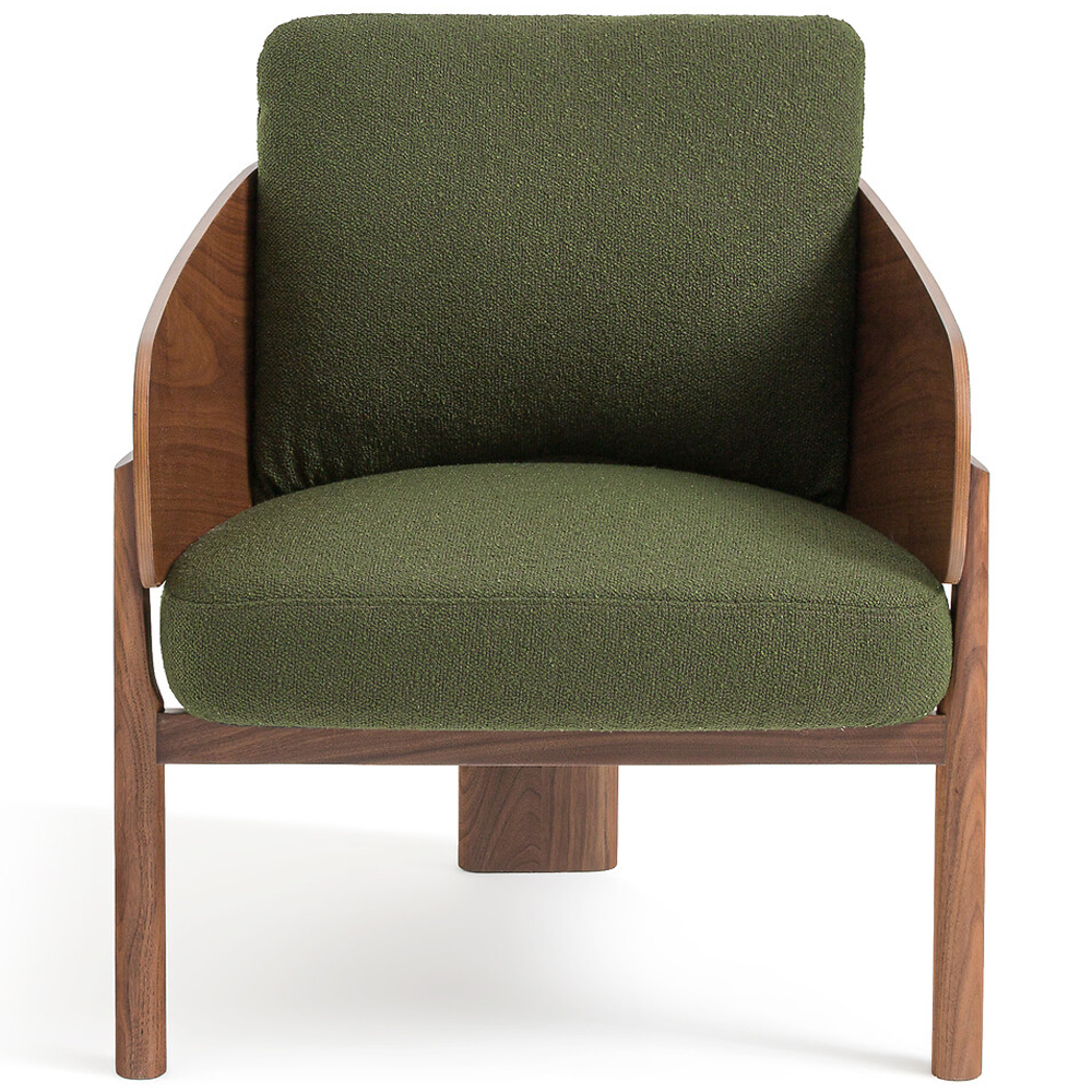 Кресло с каркасом из массива ореха Gallin Chair Green
