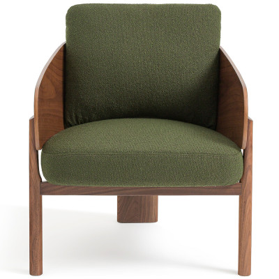 Кресло с каркасом из массива ореха Gallin Chair Green