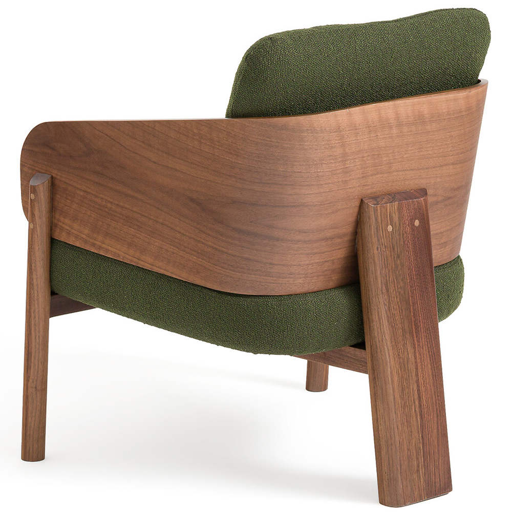 Кресло с каркасом из массива ореха Gallin Chair Green