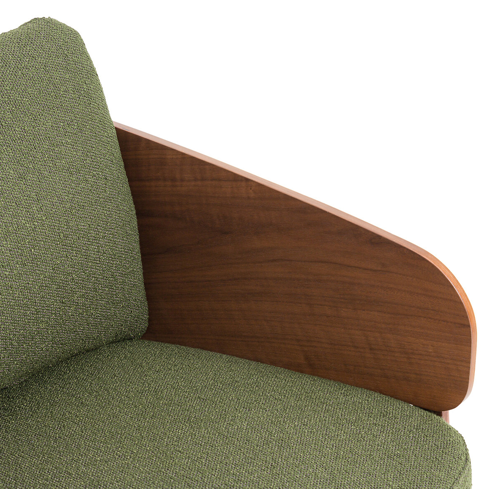 Кресло с каркасом из массива ореха Gallin Chair Green