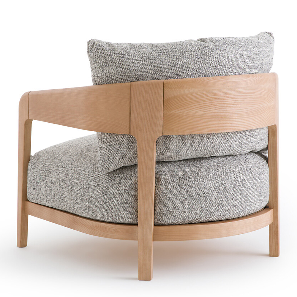 Кресло с каркасом из массива ясеня Deniaud Ash Grey Armchair