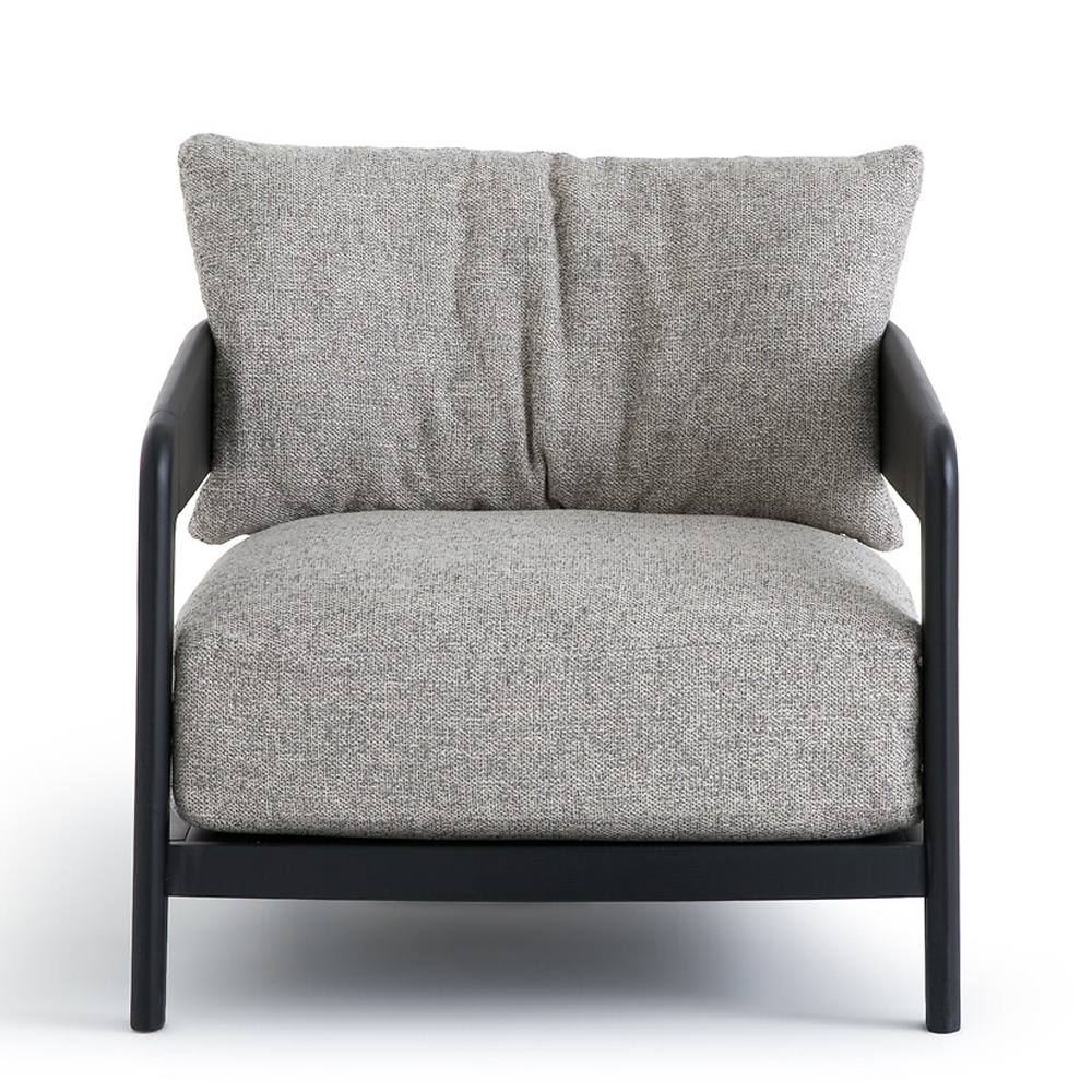 Кресло с каркасом из массива ясеня Deniaud Ash Grey Armchair