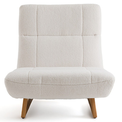 Кресло с обивкой букле Lino White Boucle Armchair