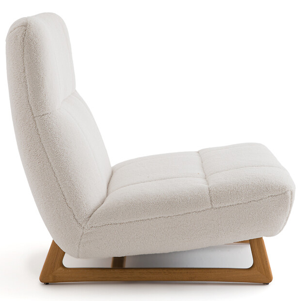 Кресло с обивкой букле Lino White Boucle Armchair