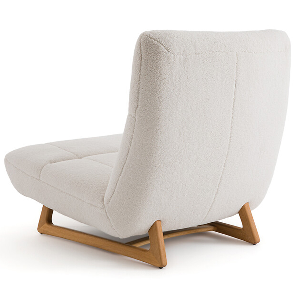 Кресло с обивкой букле Lino White  Boucle Armchair