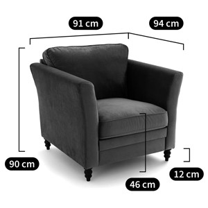 Кресло с обивкой из хлопкового велюра Porter Green Armchair