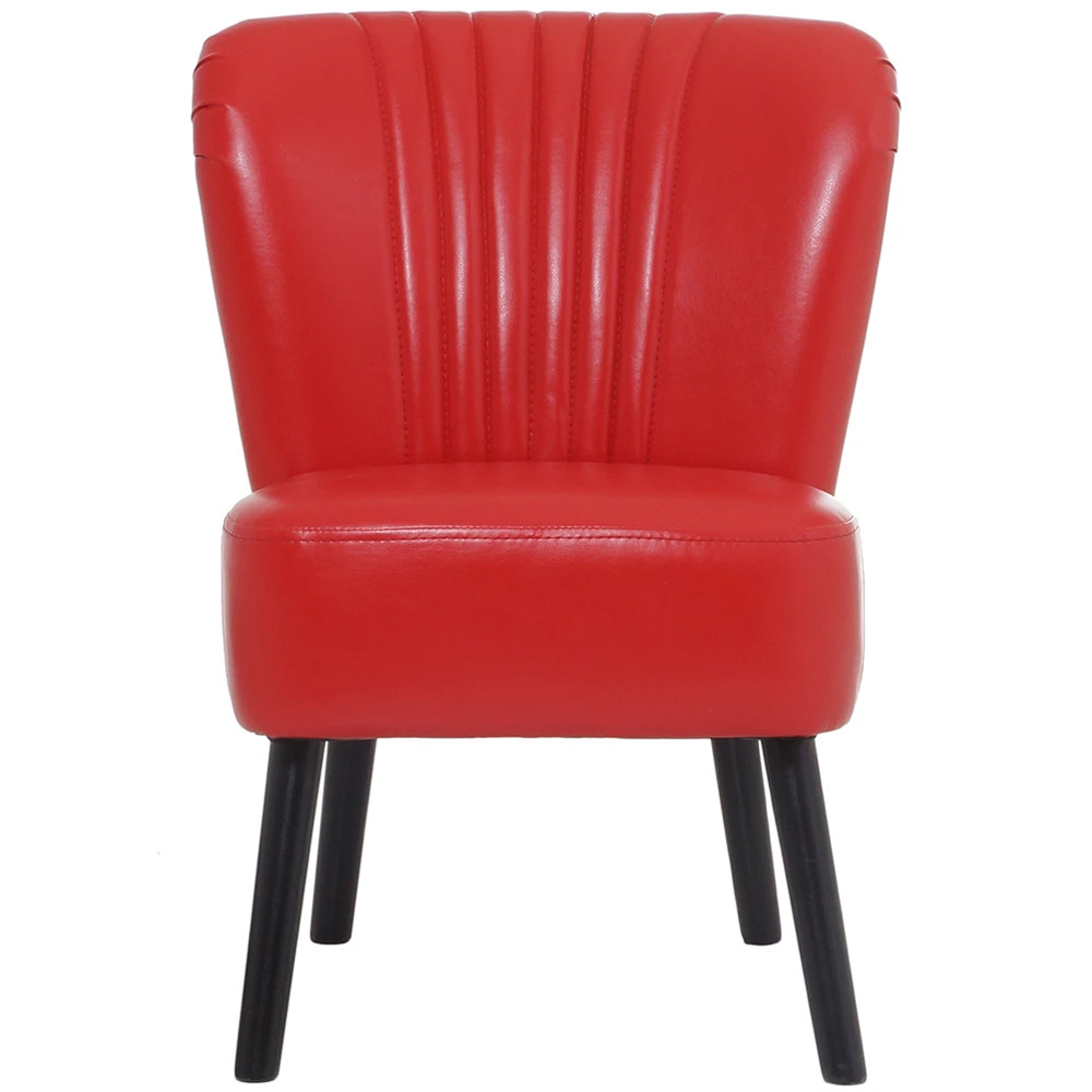 Кресло с обивкой из эко-кожи Harper Armchair Red