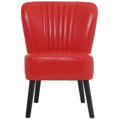 Кресло с обивкой из эко-кожи Harper Armchair Red