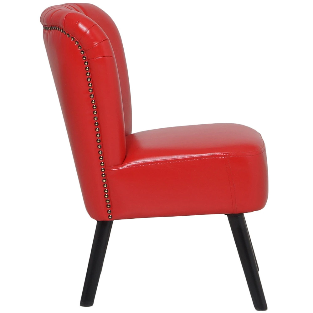 Кресло с обивкой из эко-кожи Harper Armchair Red