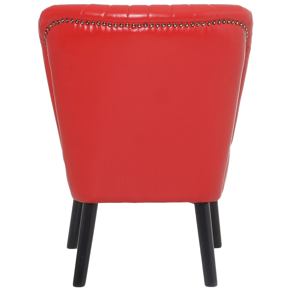 Кресло с обивкой из эко-кожи Harper Armchair Red