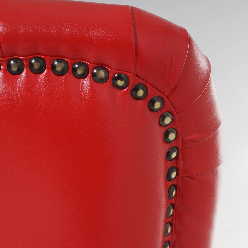 Кресло с обивкой из эко-кожи Harper Armchair Red