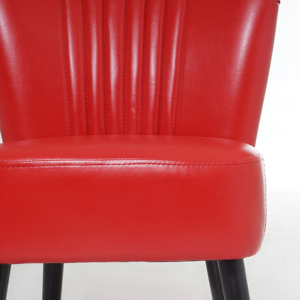 Кресло с обивкой из эко-кожи Harper Armchair Red