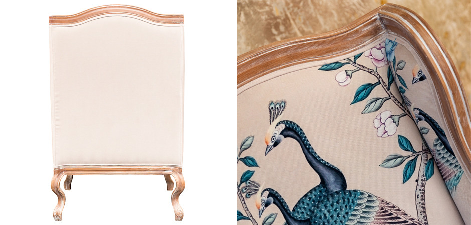 Кресло с синими павлинами Emperor's Bird 2