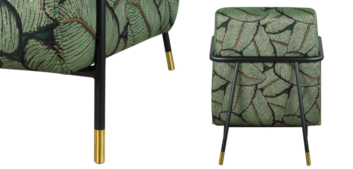 Кресло с Цветным принтом Листья Foliage Armchair Green