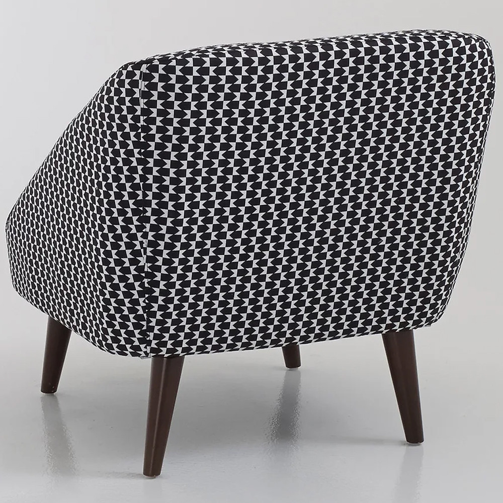 Кресло с черно-белым принтом Pauley Black White Armchair