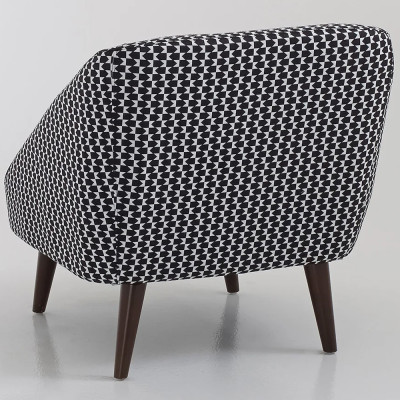 Кресло с черно-белым принтом Pauley Black White Armchair