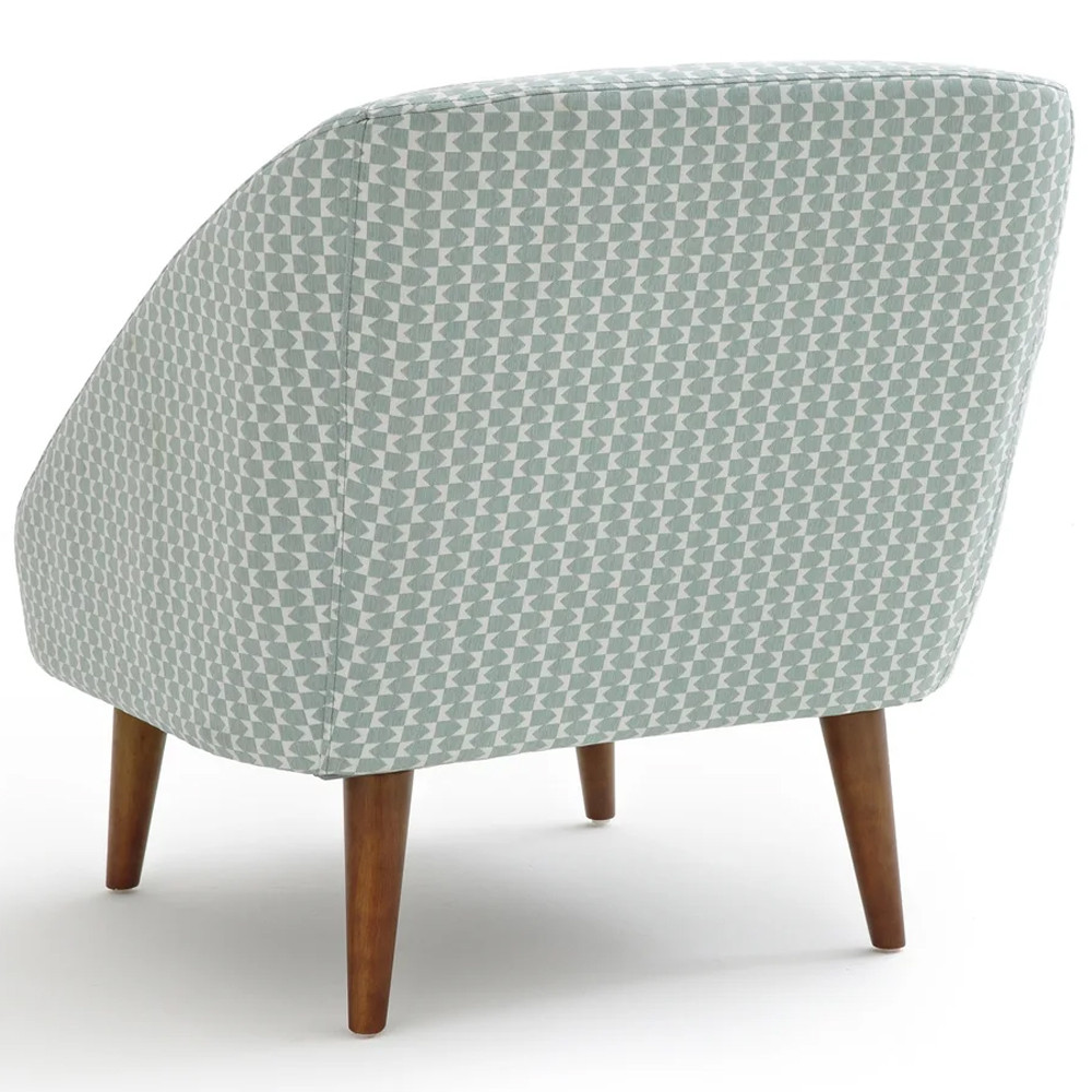 Кресло светло-бирюзовое с принтом Pauley Light Turquoise Armchair