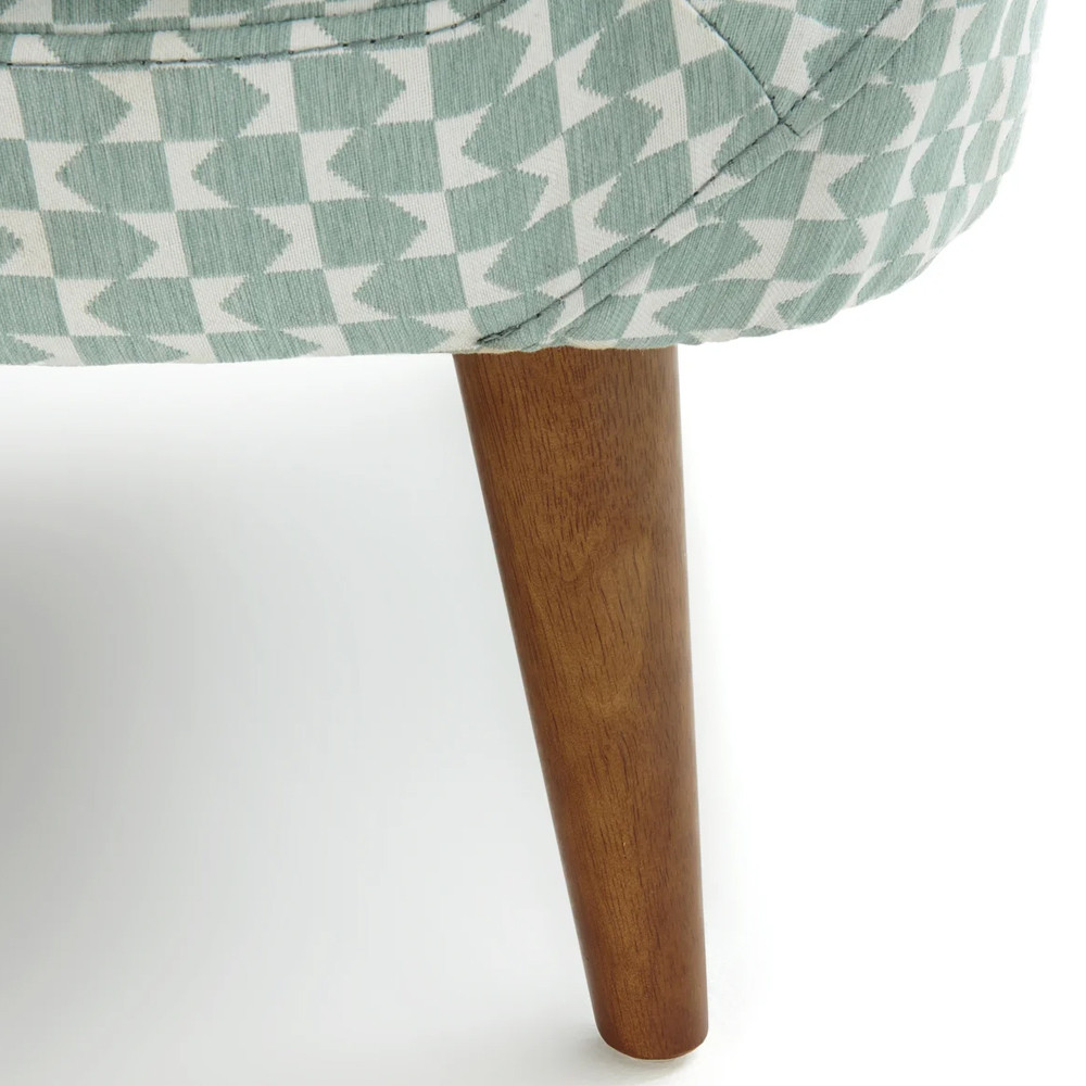 Кресло светло-бирюзовое с принтом Pauley Light Turquoise Armchair