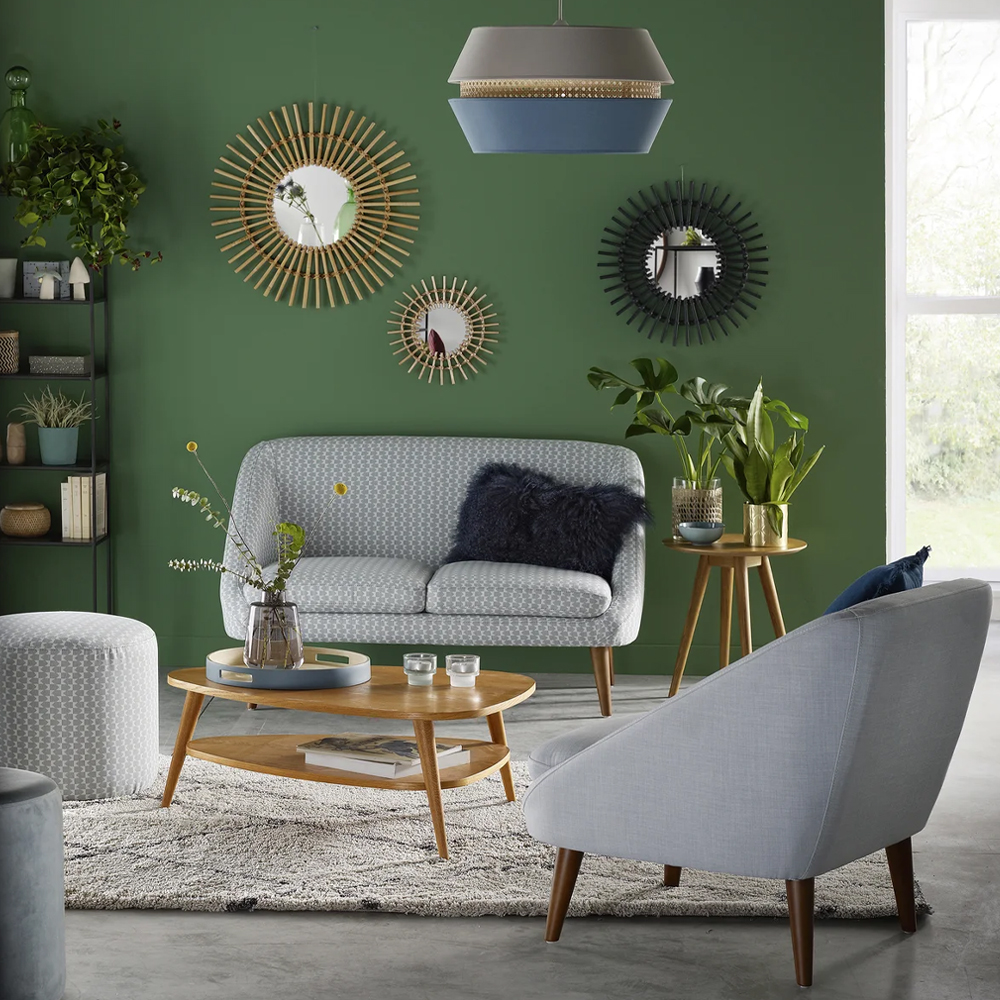 Кресло светло-бирюзовое с принтом Pauley Light Turquoise Armchair