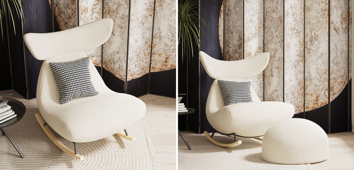 Кресло-качалка IMOLA с банкеткой для ног