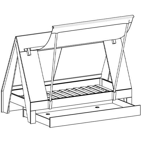 Кровать в детскую в виде домика Tiny Townn Bed