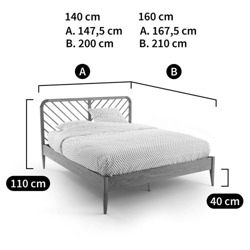 Кровать из массива дуба Reyer Oak Bed