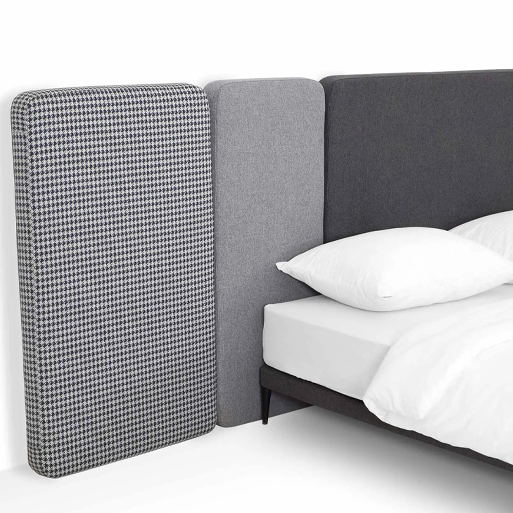 Кровать с большим мягким изголовьем Unity Dark Grey Bed