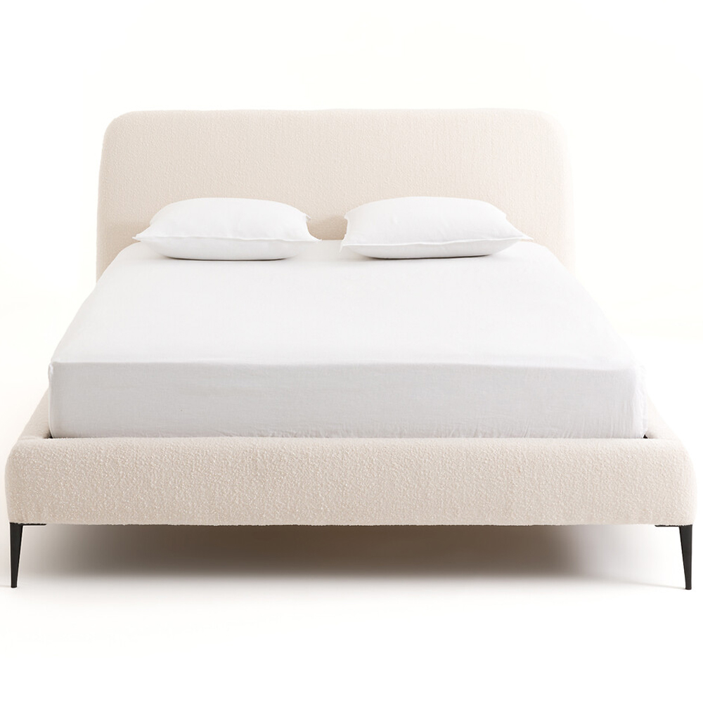 Кровать с обивкой букле Wanda Boucle Bed