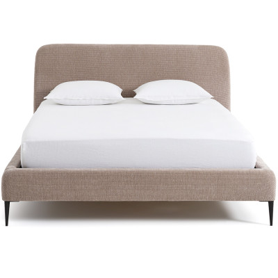 Кровать с обивкой велюр Hazel Velour Beige Bed