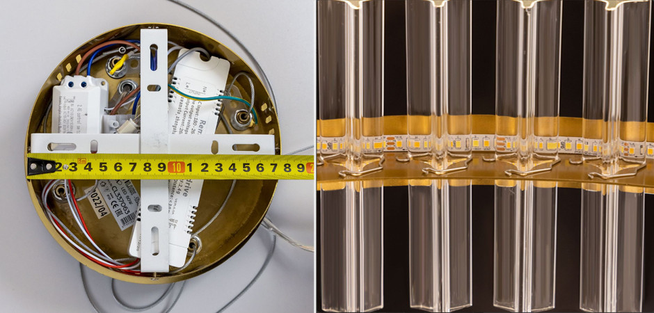 Круглая Люстра Кольцо Хрусталь диаметр 40 см RING Saturno Not Baroncelli Brass