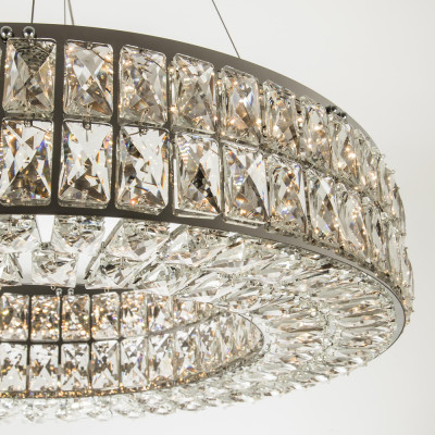 Круглая люстра с хрустальным декором Langlais Crystal Chrome Chandelier