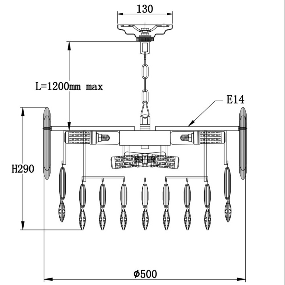 Круглая люстра с хрустальными подвесками на золотистом каркасе Gorgeous Crystal Light