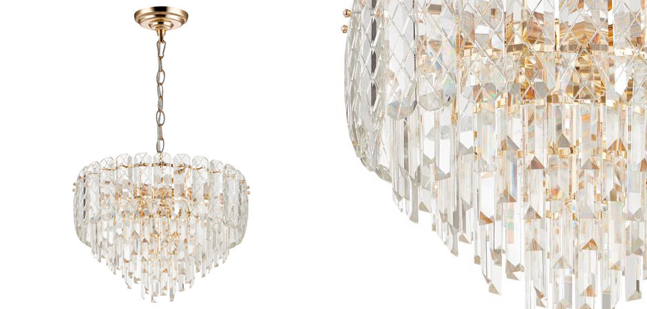 Круглая многоярусная люстра Cascade waterfall