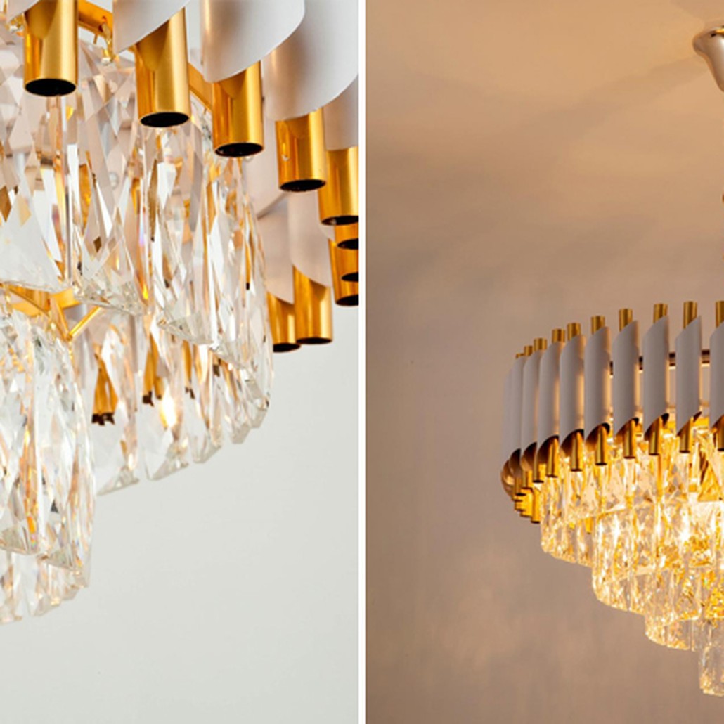 Круглая многоярусная люстра Empire Crystal Gold