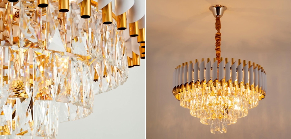 Круглая многоярусная люстра Empire Crystal Gold