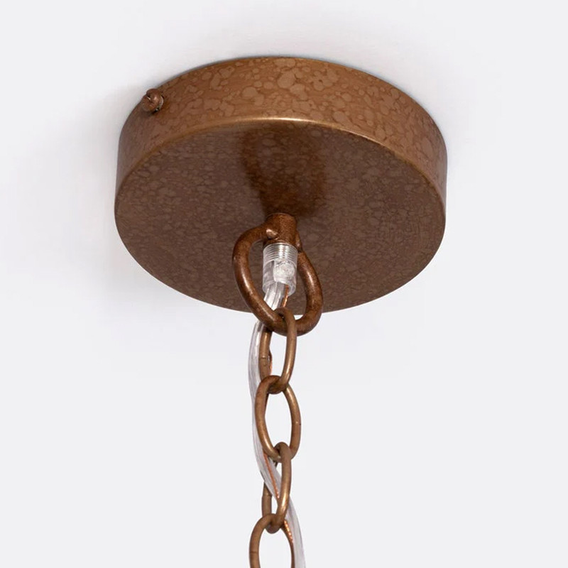 Круглая многоярусная люстра с круглыми деревянными подвесками Wooden Beads Chandelier Cream