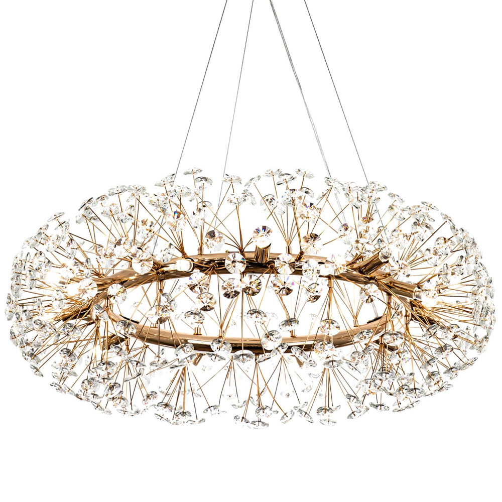 Круглая подвесная люстра Crystal Dandelions Chandelier